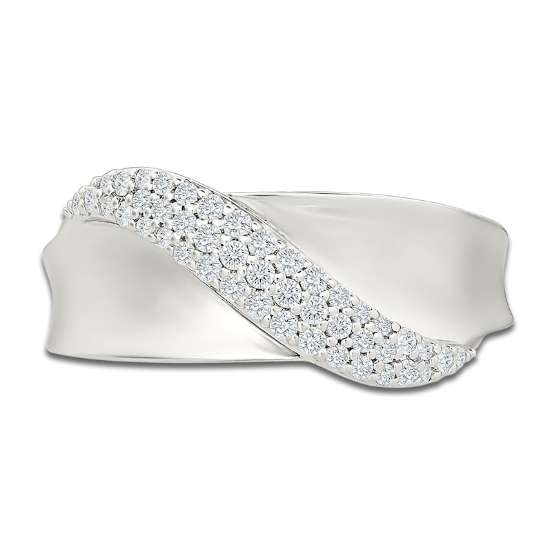Main Image 3 of Diamond Wave Fashion Ring 1/4 ct tw Sterling Silver