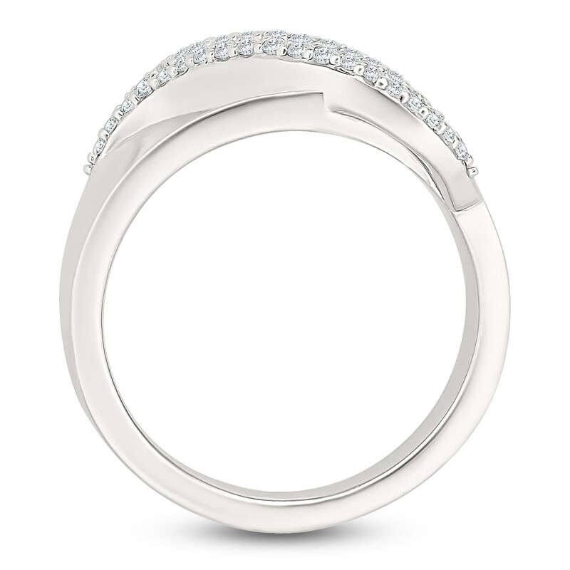 Main Image 4 of Diamond Wave Fashion Ring 1/4 ct tw Sterling Silver