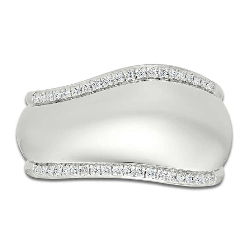 Main Image 3 of Diamond Wave Fashion Ring 1/6 ct tw Sterling Silver