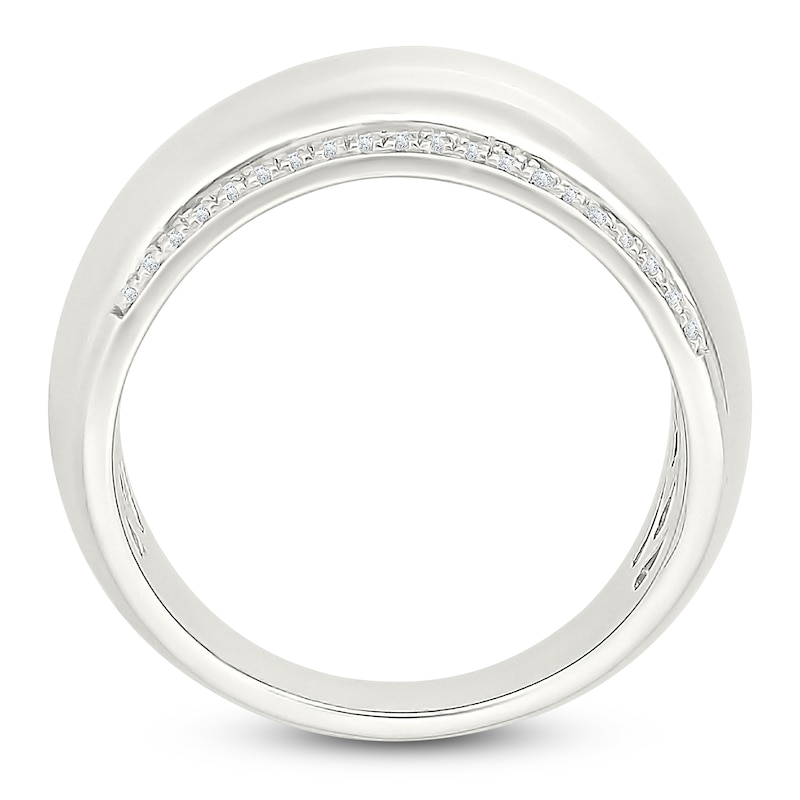 Main Image 4 of Diamond Wave Fashion Ring 1/6 ct tw Sterling Silver