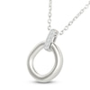 Thumbnail Image 2 of Diamond Freeform Circle Necklace 1/15 ct tw Sterling Silver 18"