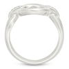 Thumbnail Image 2 of Diamond Circle Chain Link Fashion Ring 1/20 ct tw Sterling Silver