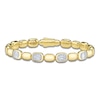 Thumbnail Image 1 of Shy ICON Lumeria Baguette & Round-Cut Multi-Diamond Pillow Link Bangle Bracelet 3/8 ct tw 14K Yellow Gold B22001553V4ZM