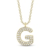 Thumbnail Image 1 of Shy Creation Bubble "G" Diamond Initial Necklace 1/10 ct tw 14K Yellow Gold 18" SC55028332-G