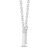Thumbnail Image 2 of Shy Creation Diamond Accent Initial "N" Necklace 14K White Gold 18" SC55007903-N