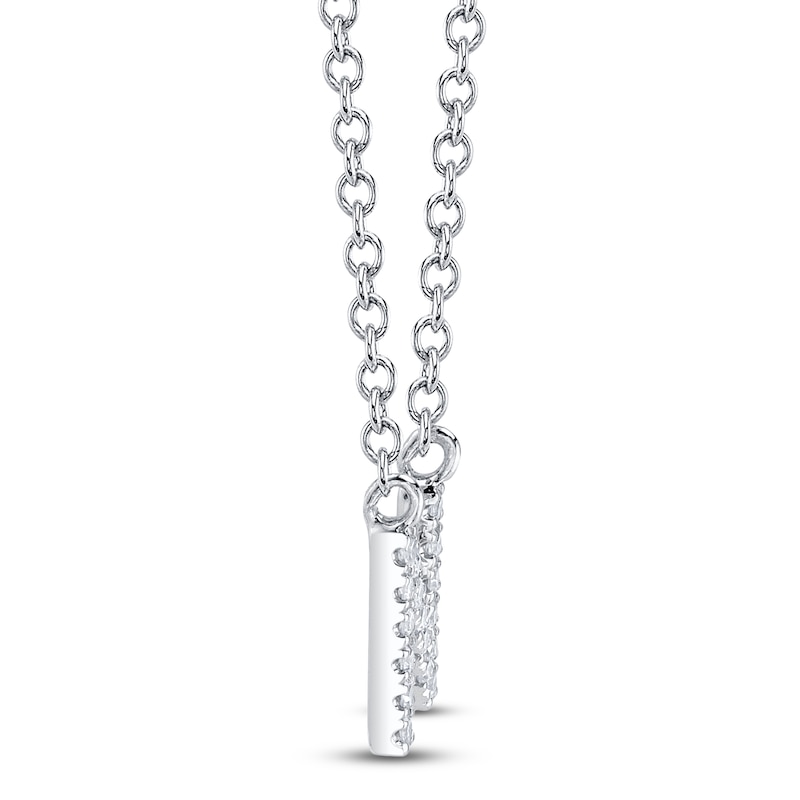 Main Image 2 of Shy Creation Diamond Accent Initial "N" Necklace 14K White Gold 18" SC55007903-N