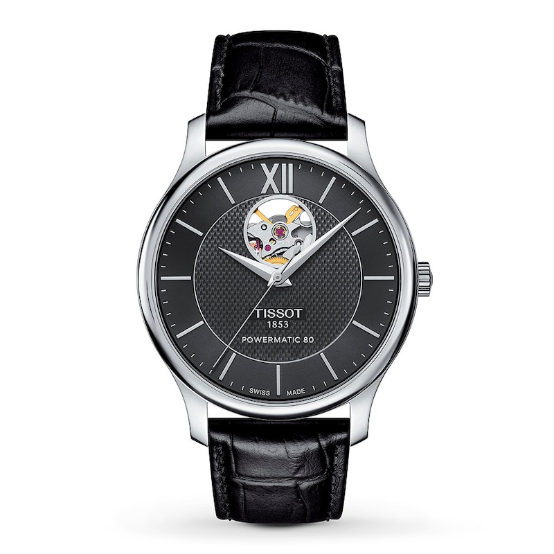 Main Image 1 of Tissot Tradition Powermatic 80 Open Heart Men's Watch T0639071605800
