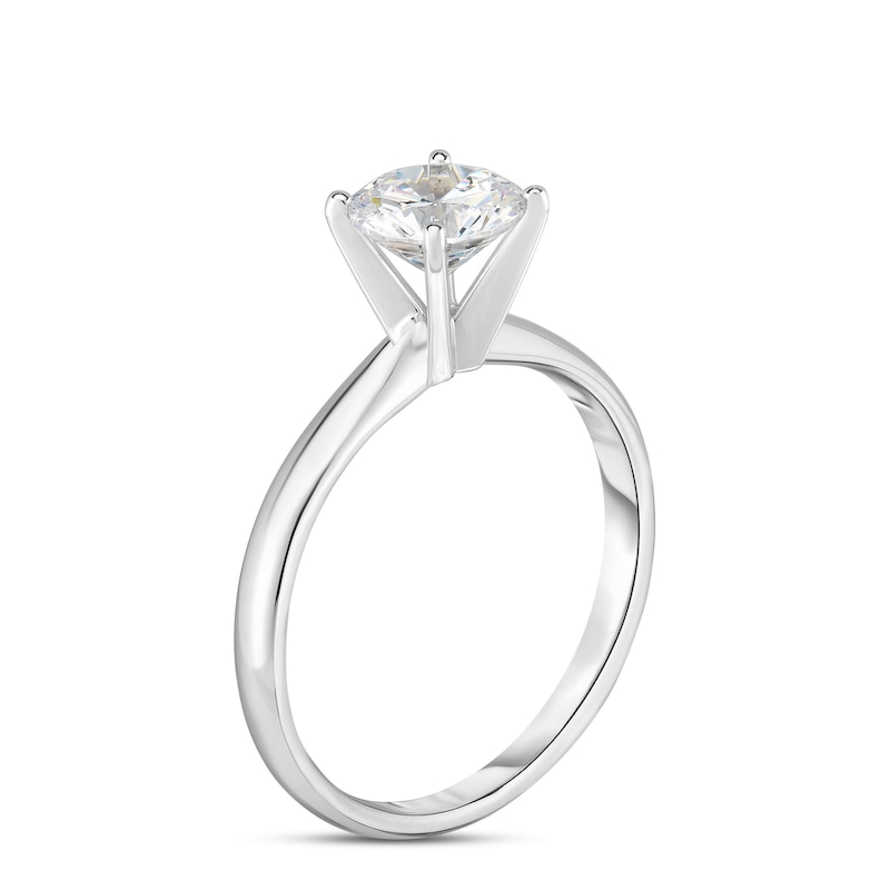 Diamond Solitaire Engagement Ring 1/4 ct tw Round 14K White Gold (I2/I)