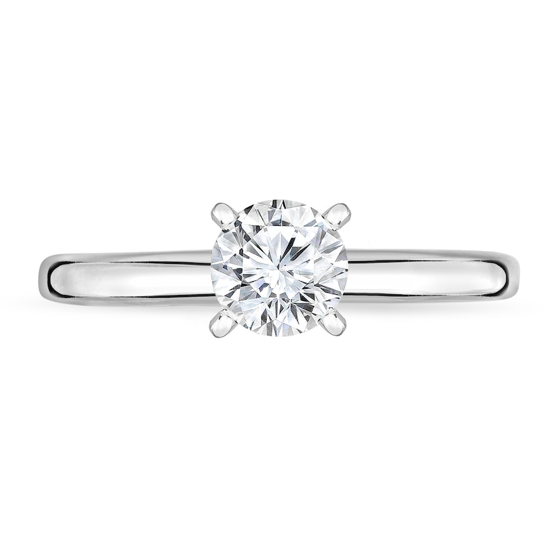 Diamond Solitaire Engagement Ring 1/4 ct tw Round 14K White Gold (I2/I)