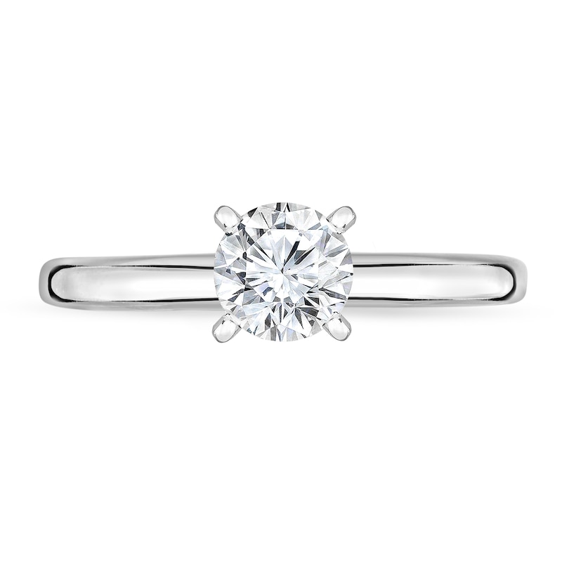 Main Image 3 of Diamond Solitaire Engagement Ring 1/4 ct tw Round 14K White Gold (I2/I)