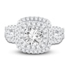 Thumbnail Image 3 of Diamond Double Halo Engagement Ring 2 ct tw Round 14K White Gold