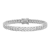 Thumbnail Image 1 of Men's Solid Curb Chain Bracelet 14K White Gold 6.8mm 8&quot;