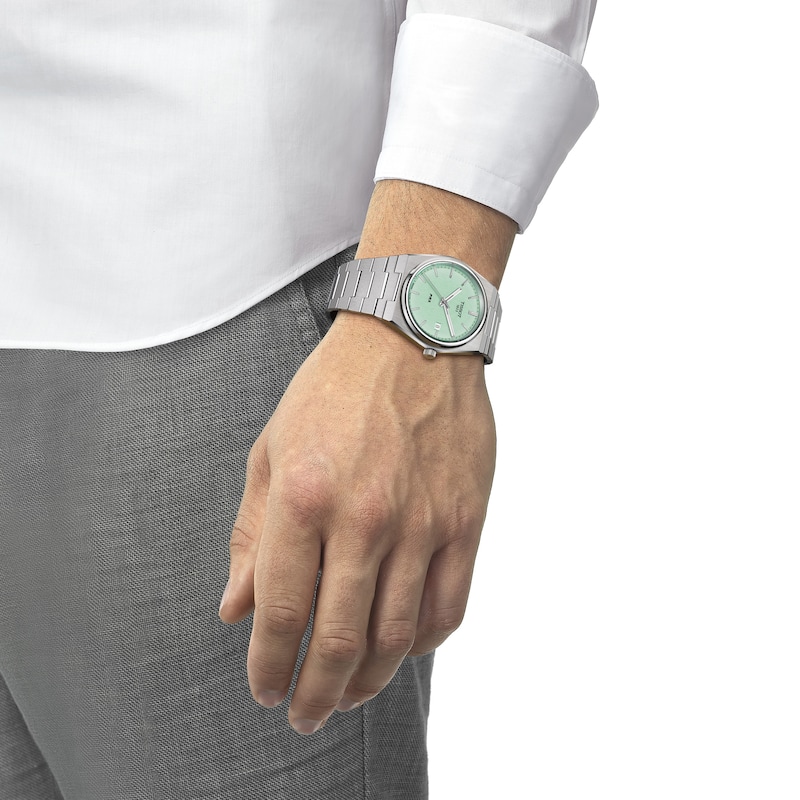 Tissot PRX Quartz Light Green Dial Stainless Steel Strap Watch for Men