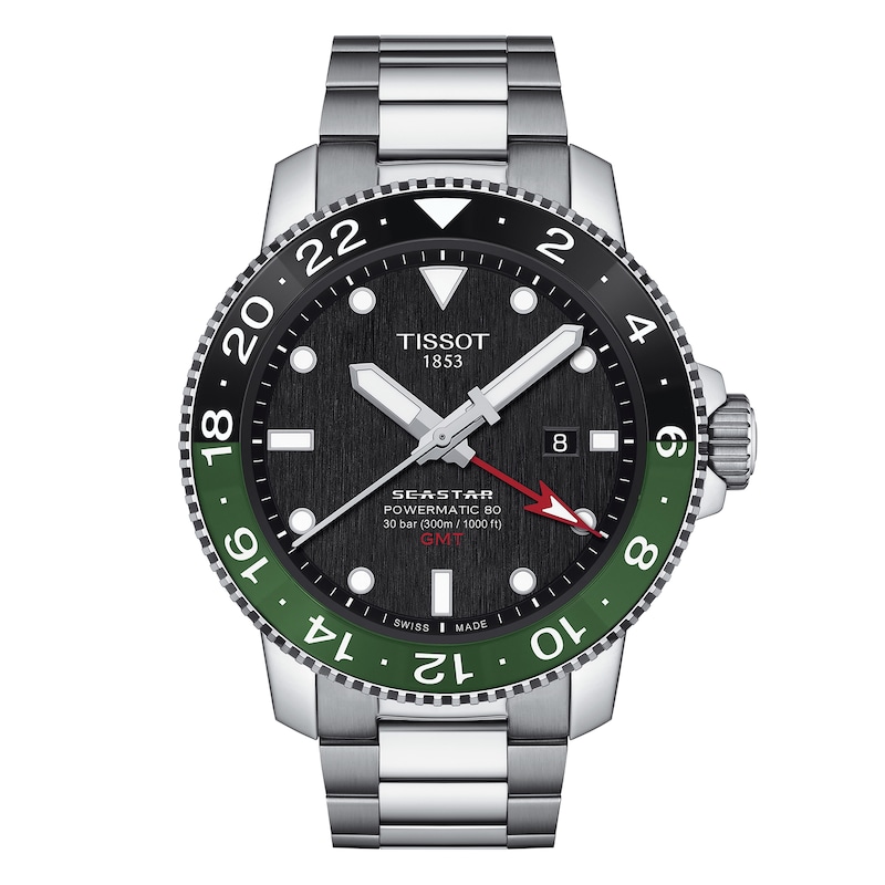 Tissot Seastar Powermatic 80 GMT Men's Watch T1204291105101