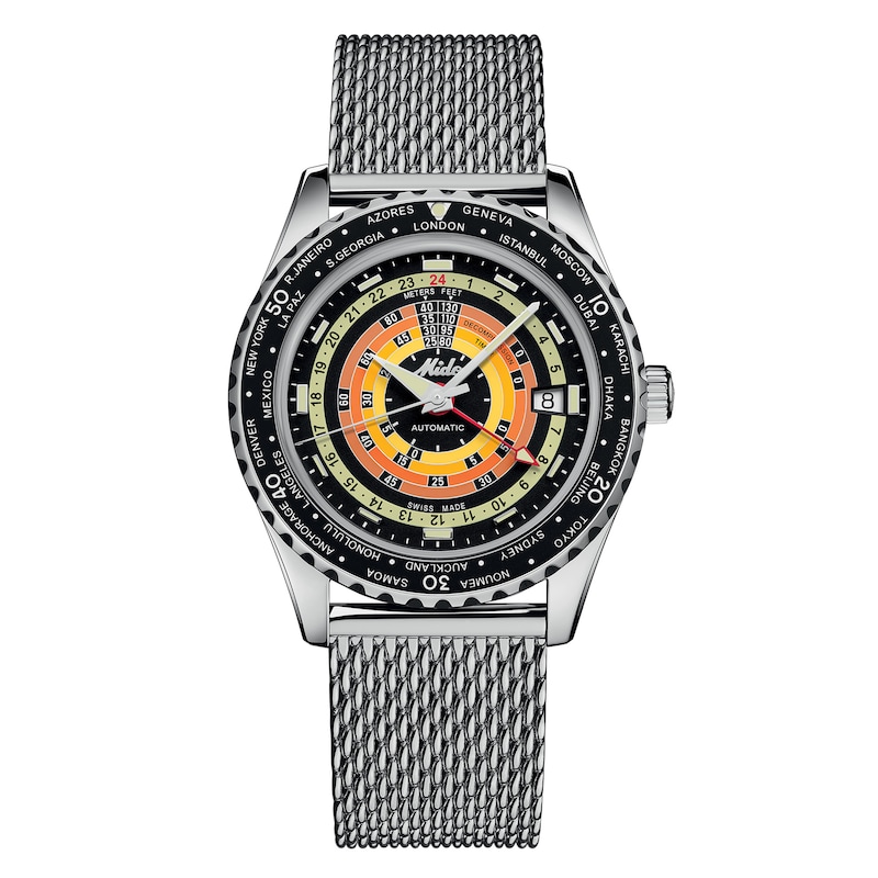 Main Image 4 of Mido Ocean Star Decompression Worldtimer Men's Watch M0268291705100
