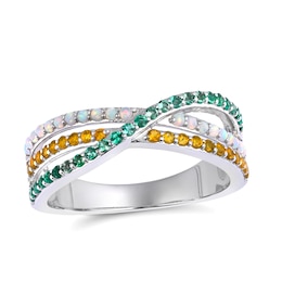 Family & Mother's Birthstone Crossover Ring (1-3 Stones)