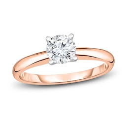 Diamond Solitaire Engagement Ring 1/4 ct tw Round 14K Rose Gold (I2/I)
