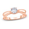 Thumbnail Image 1 of Diamond Solitaire Concave Engagement Ring 3/4 ct tw Round 14K Rose Gold (I2/I)