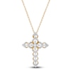 Thumbnail Image 0 of Diamond Cross Necklace 1/4 ct tw Round 14K Yellow Gold 18"