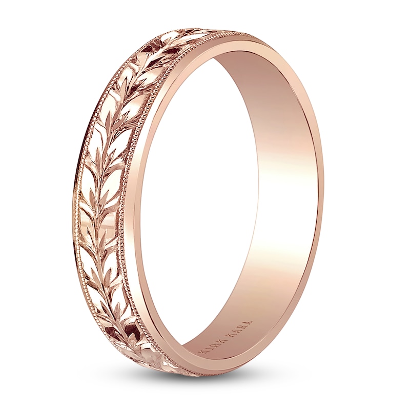 Main Image 2 of Kirk Kara Men's Floral Wedding Band 18K Rose Gold