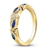 Thumbnail Image 2 of Kirk Kara Natural Blue Sapphire Anniversary Band Diamond Accents 18K Yellow Gold