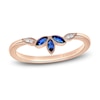 Thumbnail Image 1 of Kirk Kara Natural Blue Sapphire Anniversary Band Diamond Accents 18K Rose Gold