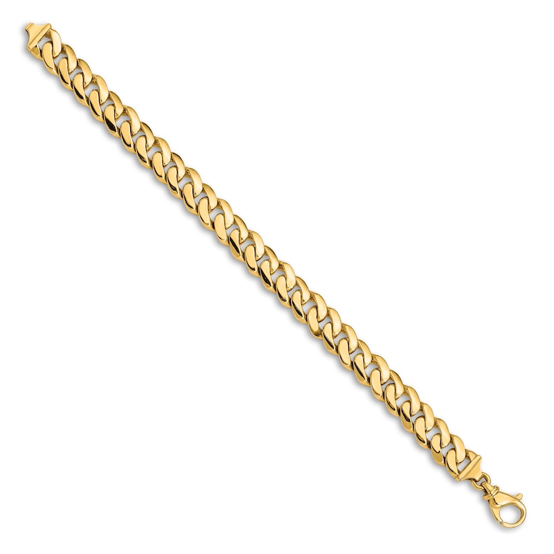 Main Image 2 of Men's Solid Anchor Link Bracelet 14K Yellow Gold 10.75mm 8.5"