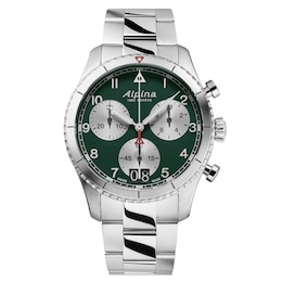 Alpina Startimer Pilot Quartz Chronograph Men's Watch AL-372GRS4S26B