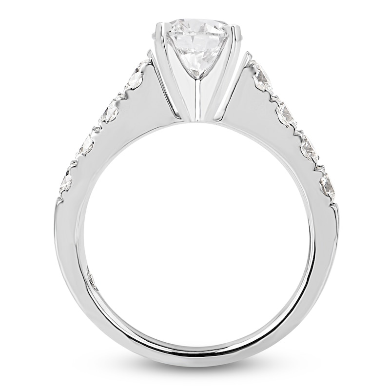 Main Image 2 of Storied Diamond Desert Sands of Eternity Round-Cut Engagement Ring 2 ct tw Platinum