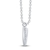 Thumbnail Image 2 of Shy Creation Diamond Letter V Pavé Necklace 1/20 ct tw 14K White Gold 18" SC55028331-V