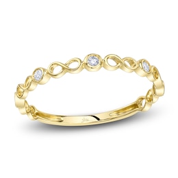 Shy Creation Diamond Infinity Ring 1/20 ct tw 14K Yellow Gold SC22010048