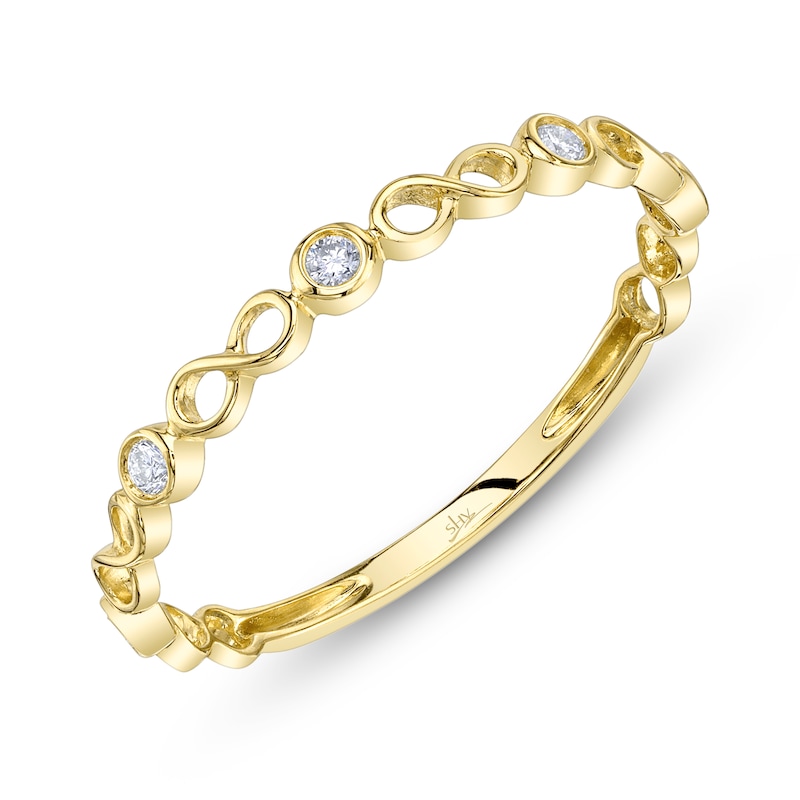 Main Image 2 of Shy Creation Diamond Infinity Ring 1/20 ct tw 14K Yellow Gold SC22010048