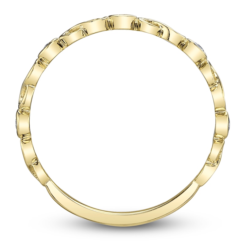 Main Image 4 of Shy Creation Diamond Infinity Ring 1/20 ct tw 14K Yellow Gold SC22010048