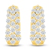 Thumbnail Image 1 of Diamond Three-Row Hoop Earrings 1 ct tw 10K Yellow Gold