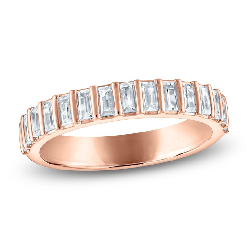 Main Image 1 of Vera Wang VOW Baguette-Cut Lab-Grown Diamond Wedding Band 3/4 ct tw 14K Rose Gold