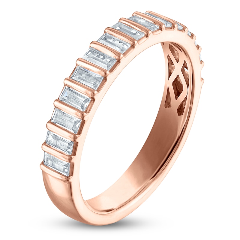 Main Image 2 of Vera Wang VOW Baguette-Cut Lab-Grown Diamond Wedding Band 3/4 ct tw 14K Rose Gold