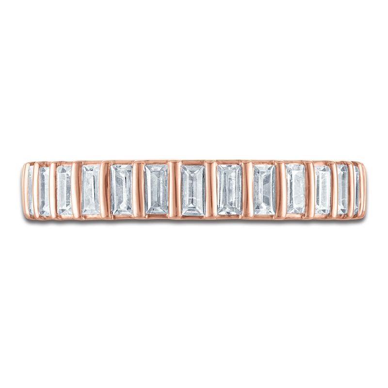 Main Image 3 of Vera Wang VOW Baguette-Cut Lab-Grown Diamond Wedding Band 3/4 ct tw 14K Rose Gold