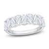 Thumbnail Image 1 of Pear-Shaped Lab-Grown Diamond Alternating Anniversary Ring 2 ct tw 14K White Gold