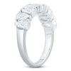 Thumbnail Image 2 of Pear-Shaped Lab-Grown Diamond Alternating Anniversary Ring 2 ct tw 14K White Gold