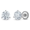 Thumbnail Image 2 of Round-Cut Lab-Grown Diamond Solitaire Stud Earrings 2 ct tw 18K White Gold (VS2/F)