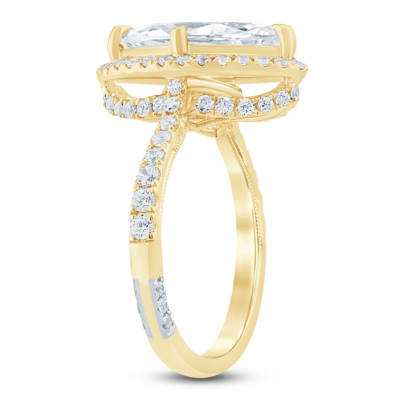 Main Image 2 of Pnina Tornai Marquise-Cut Lab-Grown Diamond Halo Engagement Ring 3 ct tw 14K Yellow Gold
