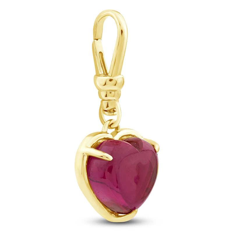 Main Image 2 of Charm'd by Lulu Frost Heart-Shaped Natural Ruby Charm 10K Yellow Gold