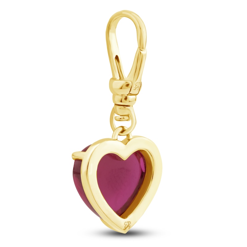 Main Image 3 of Charm'd by Lulu Frost Heart-Shaped Natural Ruby Charm 10K Yellow Gold