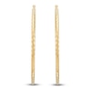 Thumbnail Image 3 of Diamond-Cut Scale Pattern Hoop Earrings 14K Yellow Gold 60mm