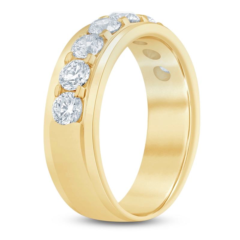 Main Image 2 of Men's Lab-Grown Diamond Wedding Band 2 ct tw 14K Yellow Gold