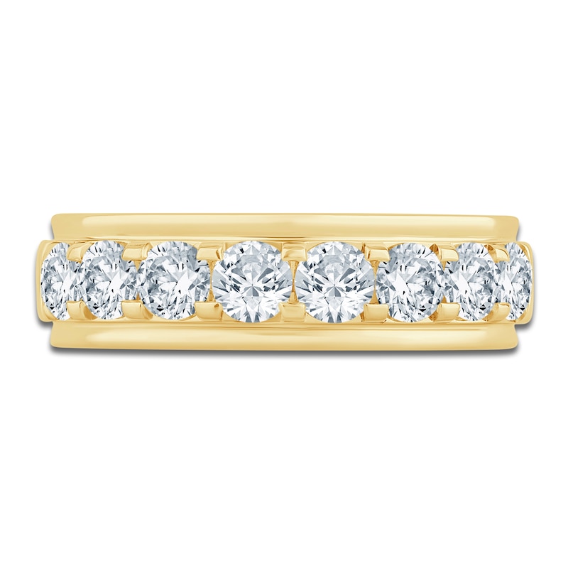 Main Image 3 of Men's Lab-Grown Diamond Wedding Band 2 ct tw 14K Yellow Gold