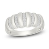 Thumbnail Image 1 of Diamond Stripe Domed Fashion Ring 1/4 ct tw Sterling Silver
