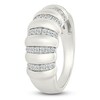 Thumbnail Image 2 of Diamond Stripe Domed Fashion Ring 1/4 ct tw Sterling Silver