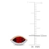 Thumbnail Image 2 of Marquise-Cut Natural Garnet & Diamond Stud Earrings 1/10 ct tw 14K Rose Gold