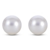 Thumbnail Image 3 of Akoya Cultured Pearl Stud Earrings 14K Yellow Gold 6.5-7mm